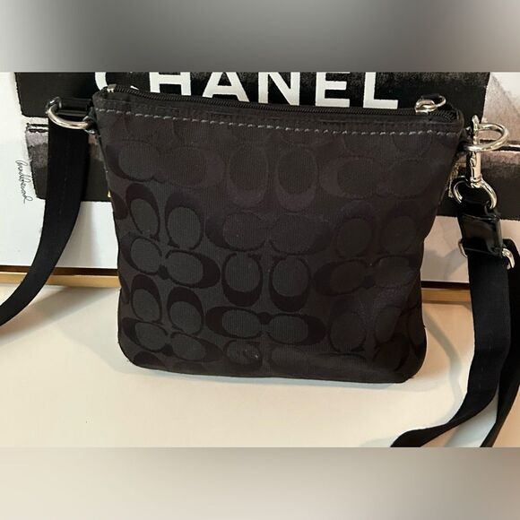Coach Black Signature “C” Crossbody –Iconic Monogram crossbody - Picture 6 of 8